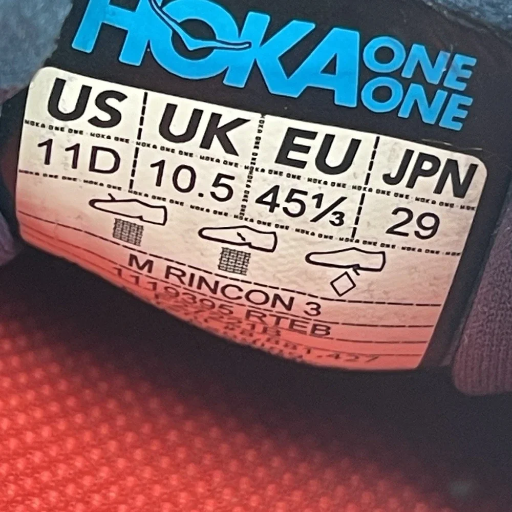 Hoka One One size mens